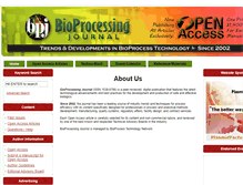 Tablet Screenshot of bioprocessingjournal.com